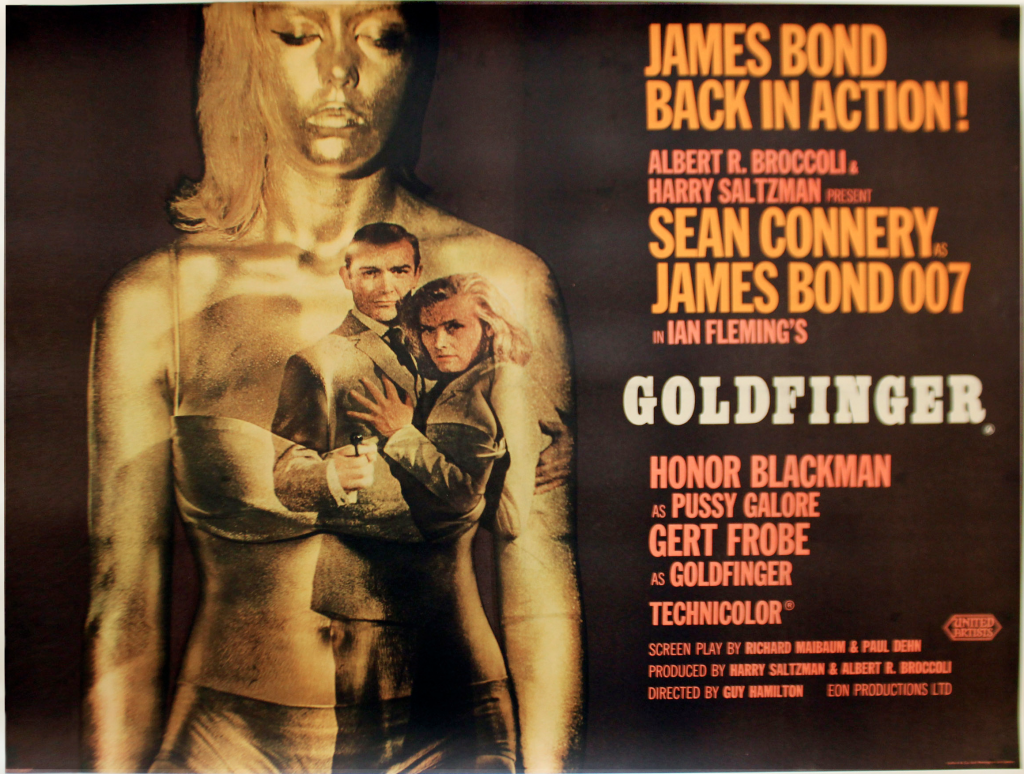 goldfinger uk quad poster