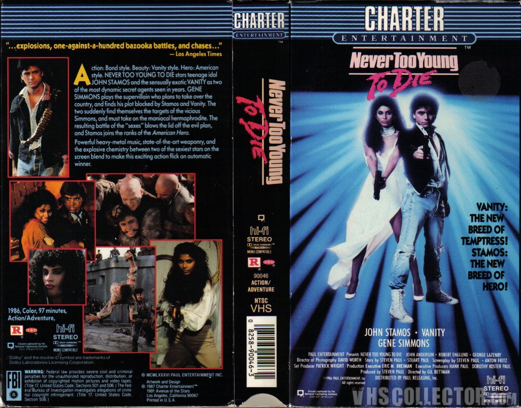 NEVER-TO-YOUNG-TO-DIE VHS Cover